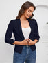 Damen-Cardigan mit offener Vorderseite und drei Viertelärmeln